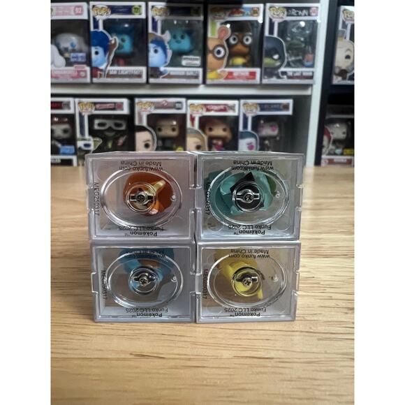 4 BITTY Starter Pokemon 1" Funko Pops Bulbasaur Charmander Squirtle Pikachu Pop - Picture 6 of 6